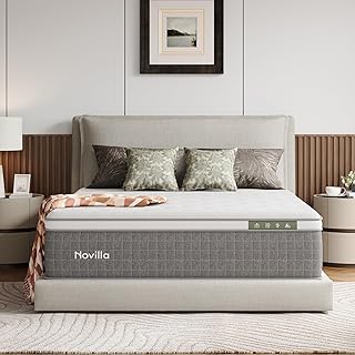 14 Inch Queen Size Mattress,Hybrid Queen Mattress with Gel Memory Foam, Cool-to-Touch Nylon Blend & Pocketed Coils for Adaptive Body Support & Motion Isolation CertiPUR-US Certified