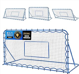 Soccer Baseball Rebounder Net, Quick-Switch Angle Volleyball Pitchback Soccer Training for Control, Passing Practice, Easy Setup Lacrosse Soccer Goal Rebounder Gifts Equipment for Kids, Teens & Adults