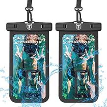 Tekcoo Waterproof Phone Case 2-Pack IPX8 Black Pouch Dry Bag for Samsung Galaxy S25 Ultra Plus S24 S23 S22 FE A17 A16 A15 A35 A36 A55 iPhone 17 15 14 13 Pro Max Air XR SE Moto G Stylus Power Edge 5G