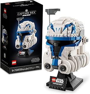 Star Wars Captain Rex Helmet Building Set, The Clone Wars Collectible Model for Adults, Star Wars Memorabilia, 75349