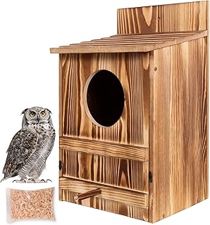 Owl Houses for Outdoors, Sturdy and Durable, Waterproof and Ventilated, Easy to Assemble, Suitable for owl Nesting, Courtyard, Terrace, Garden Decoration, Suitable for Wildlife Enthusiasts