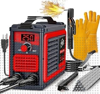 Welding Machine, Upgraded MMA-250A 110V Welder Machine,Portable Stick Welder IGBT Digital Display LCD,Home DIY Arc Welder,Hot Start Arc Force Anti-stick Mini Welder