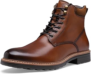 Mens Boots Chukka Premium Leather Plain Toe Dress Boot for Men Casual Stylish