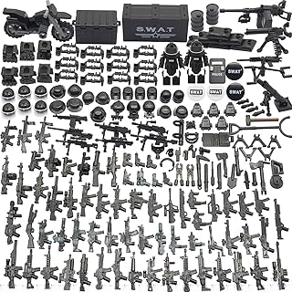 Army Equipment Gear Sets, Swat Team Building Block Toys, Special Military Soldier Style Weapon Sets, Military Weapon Pack Accessories Kits Toys, Accessories Compatible with Major Mini figure