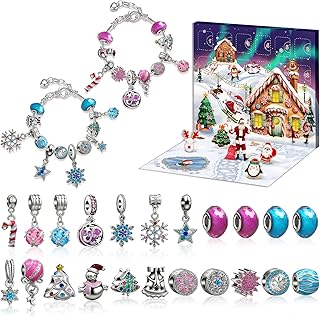 Advent Calendar 2026 DIY Jewelry Making Kit, 24 Days Countdown Calendar with 22 Charm Beads Bracelet, Jewelry Advent Calendars Christmas Gifts for Women