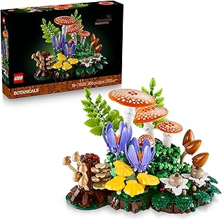Botanicals Woodland Mushrooms - Building Set for Adults, Ages 18+ - Mushroom Decor for Home Office or Desk - Gifts for Women & Men - Craft Activity - 11505