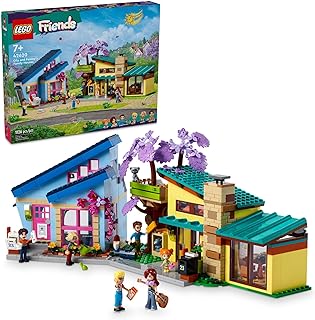 Friends Olly and Paisley's Family Houses Building Toys - Pretend Play Toy Figures & Playsets for Girls & Boys, Ages 7+ - Gift for Christmas - Mini Doll House W/Doll Figures - 42620