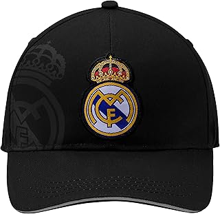 Officially Licensed Real Madrid Adjustable Dad Cap – White & Black Cotton Hat with Buckle for Men & Women