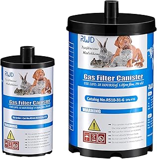 RWD 6-Pack Veterinary Anesthesia Gas Filter Canisters - High-Efficiency Gas Adsorber for Dogs or Cats, Adsorbs Up to 50g (Small)