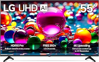55-Inch Class UHD AI 4K UA77 Series Smart TV w/AI Sound Pro, HDR10, 4K Super Upscaling, Filmmaker Mode, Wow Orchestra, Compatible with Alexa (55UA7700PUB, 2025)