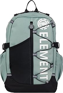 Element Backpack, Vertical Logo Skate Pack, Multi-compartment Storage, Reflective Bungee Cord