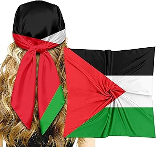 Flag Bandana27.5 x 27.5" LargeSatinHeadScarfForHeadband Scarf Hair Wrap Scarves NeckScarf And Fashion Accessories