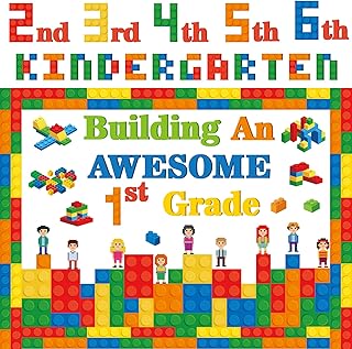 Building Blocks Bulletin Board Decorations Classroom Building an Awesome Grade Cutouts Back to School Trim Bulletin Board Border for Elementary School Chalkboard Supplies Wall Decor