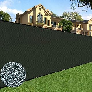 Sunnyglade 6 feet x 50 feet Privacy Screen Fence Heavy Duty Fencing Mesh Shade Net Cover for Wall Garden Yard Backyard (Green, 6 ft X 50 ft)
