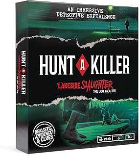 Hunt A Killer: Lakeside Slaughter – Immersive Murder Mystery Game, for Fan of Interactive Crime Solving Experience, 90–120 Min Playtime, 1+ Players, Ages 14+