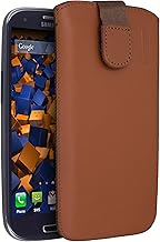 mumbi Genuine Leather Case Compatible with Samsung Galaxy S3 / S3 Neo Cognac