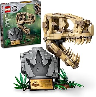 Jurassic World Dinosaur Fossils: T Rex Skull Building Toy - Dinosaur Toy for Boys & Girls, Ages 9+ Years - Gift for Christmas - Display for Bedroom - 76964