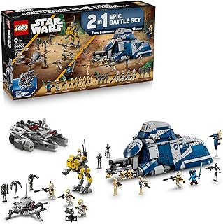 Star Wars Epic Battle Set Co-Pack - Pretend Play Building Toy for Boys & Girls, Ages 7+ - Includes 13 Droid Figures, 6 Minifigures, & Bonus Gift - Gift for Birthdays - 66808