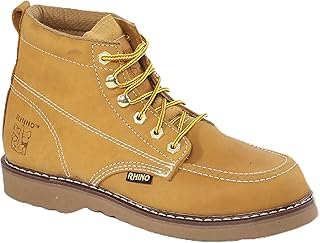 Rhino 62M26 6 inch Moc Toe Leather Work Boot - Tan10