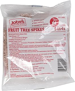 Jobe’s Garden Fertilizer Spikes, Easy Plant Care Slow Release Fertilizer for Fruit and Citrus Plants and Trees, 5 Count