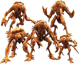 TYL Arachnoid Impostors Unpainted Miniature for War Gaming | RPG Scale Figures, Detailed Tabletop Board Game Accessories | Realistic Tabletop Miniatures (Combo of 5, 32mm)