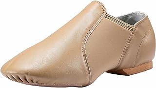 Women's Leather Upper Slip-on Jazz Shoe