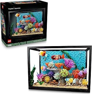 Icons Tropical Aquarium Building Set for Adults, Ages 18+ - Bedroom, Home Office Decor - Gifts for Men & Women - Model Fish Kit with Plants & Corals - 10366