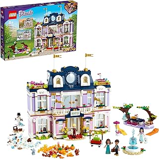 Friends Heartlake City Grand Hotel 41684 Building Kit; Includes Emma, Stephanie, River and Amelia Mini-Dolls; New 2021 (1,308 Pieces)