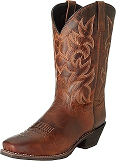 Mens Breakout Square Toe Pull On Casual Boots Mid Calf - Brown