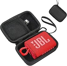 Hard Case Compatible with JBL Go 4 and Go 3, EVA Case for Protection and Outdoor, Black Pouch Compatible with Go 3 Eco with Black Liner