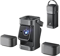 Nebula P1 Portable GTV Projector with Detachable Speakers, 650 ANSI Lumens, 1080P, 20W Truly 2.0 Surround Sound, Dolby Audio, Built-In Gimbal, Auto Adjustment, 180" Big Screen, Carry Handle