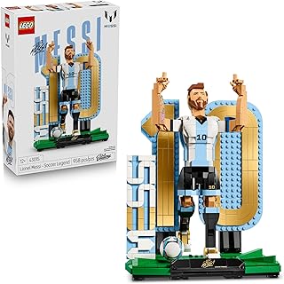 Editions Lionel Messi – Soccer Legend - Building Set for Boys & Girls, Ages 12+ - Collectible Soccer Gift with Plaque - Kids Bedroom or Shelf Decor - 43015