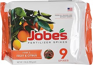 Jobe’s Garden Fertilizer Spikes, Easy Plant Care Slow Release Fertilizer for Fruit and Citrus Plants and Trees, 9 Count