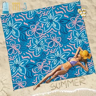 Famstar Beach Blanket Sandproof Waterproof 78''×81''/10'×9' Adults Oversized,Compact Lightweight Durable Beach Mat for Travel Camping Hiking Picnic Blanket