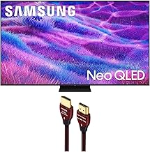 QN55QN80FAFXZA 55 Inch Neo QLED QN80F Series Supreme UHD 4K TV with a WireLogic Ruby 8ft Ultra High Speed 4K-8K-10K HDMI Cable (2025)