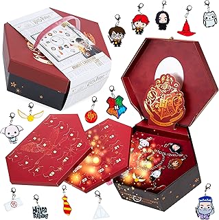 Jewelry Advent Calendar 2025 for Girls, Christmas Countdown with 23 Charms and 1 Bracelet Surprise Set, Hogwarts Xmas Gifts for Girls