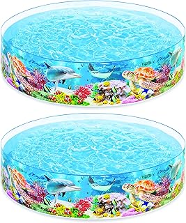 Intex 58472EP SnapSet Kiddie 8 x 8 Foot Instant Backyard Swimming Pool for Kids 3 Years Old and Up with Repair Patch, Deep Sea Blue (2 Pack)
