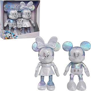 Disney100 Years of Wonder Mickey Mouse & Minnie Mouse Collector Set Plush Stuffed Animals, Kids Toys for Ages 2 Up by Just Play