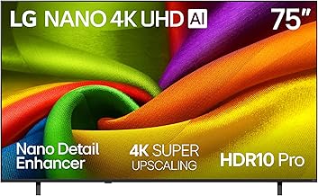 75-Inch Class Nano AI 4K NU85 Series Smart TV w/AI Sound Pro, HDR10, AI 4K Super Upscaling, Filmmaker Mode, Wow Orchestra, Compatible with Alexa (75NU850BPUA, 2026)
