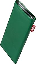 fitBAG Beat Green Custom Tailored Sleeve for Samsung Galaxy Grand II 2 SM-G7105. Fine Nappa Leather Pouch with Integrated Microfibre Lining for Display Cleaning