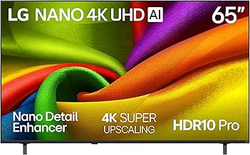 65-Inch Class Nano AI 4K NU85 Series Smart TV w/AI Sound Pro, HDR10, AI 4K Super Upscaling, Filmmaker Mode, Wow Orchestra, Compatible with Alexa (65NU850BPUA, 2026)