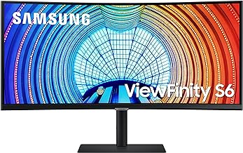 Viewfinity S65UA Series 34-Inch Ultrawide QHD Curved Monitor, 100Hz, USB-C, HDR10 (1 Billion Colors), Height Adjustable Stand, TUV-certified Intelligent Eye Care (LS34A654UBNXGO),Black