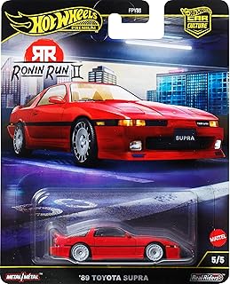 Hot Wheels Premium Car Culture Collectible Toy Car, 1:64 Scale Die-Cast Toyota Supra A70, Ronin Run 2 Vehicle with Real Riders Tires