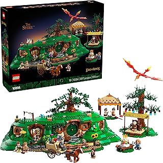 Icons The Lord of The Rings: The Shire Building Set - Room Decor for Men and Women, Ages 18+ - Adult DIY Collectible for Bedroom or Office - with Gandalf Minifigure - 10354