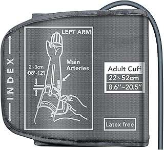 Replacement Extra Large Cuff for Omron BP Monitors 22-52CM Big Arm - Adjustable XL Blood Pressure Cuff, Includes 6 Universal Interface, Blood Pressure Monitors Large Cuff Compatible