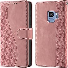 for Samsung Galaxy S9 Wallet Case with Card Holder, RFID Blocking Credit Slots Kickstand Shockproof Phone Cover Fit for Samsung S9 Phone Case Pink