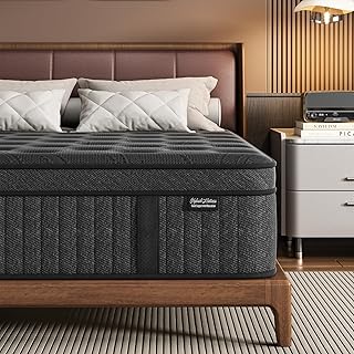 Queen Mattress, 14 Inch Springs Matress, Bed in a Box, Soft and Breathable, Pressure Relief & Motion Isolation, Medium Firm Feel