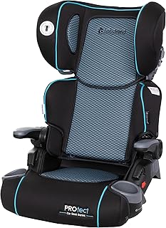 Baby Trend Protect 2-in-1 Folding Booster Car Seat, Aqua Tech – Fold-Flat Travel-Ready Design, Lightweight Build, Belt-Positioning Comfort