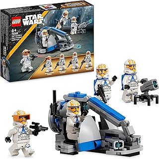 Star Wars 332nd Ahsoka Company Clone Troopers Battle Pack - The Clone Wars Building Kit with Speeder Vehicle Tenon Launcher and Minifigures - Gift for Children from 6 Years Old 75359
