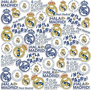 Real Madrid Vinyl Sticker Pack – 50 Waterproof Die‑Cut Decals for Laptop, Water Bottle, Suitcase, Tablet, Car Accessories, Skateboard & More